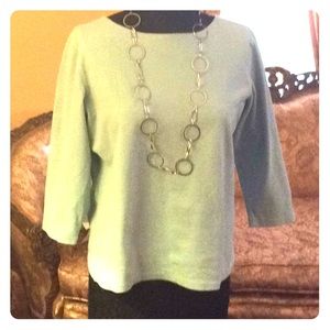 Talbots Aqua Blouse
